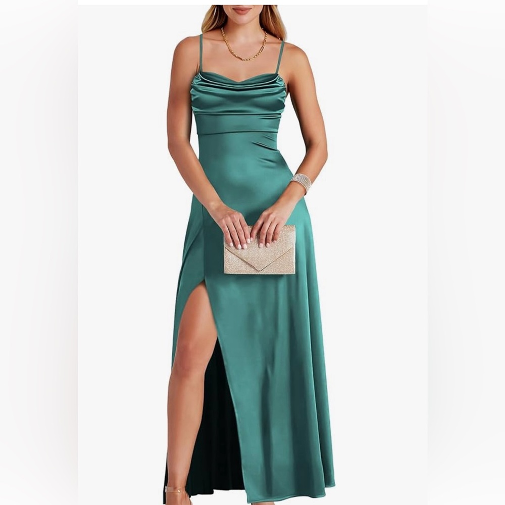 Prom Dress Anrabess Women’s Satin Green Dress